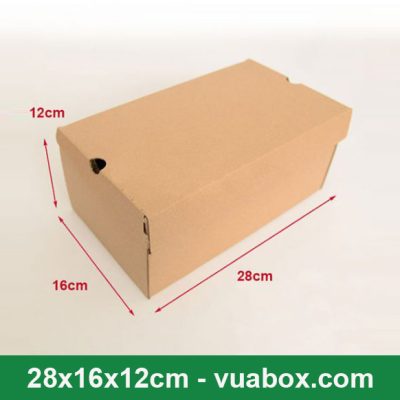 Hộp carton đựng giày 28x16x12cm