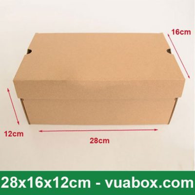 Hộp carton đựng giày 28x16x12cm