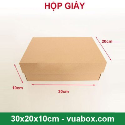 Hộp carton đựng giày 30x20x10cm