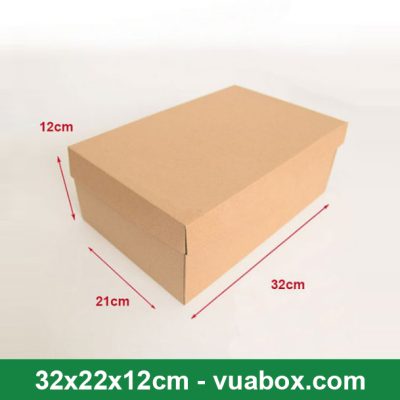 Hộp carton đựng giày 32x21x12cm