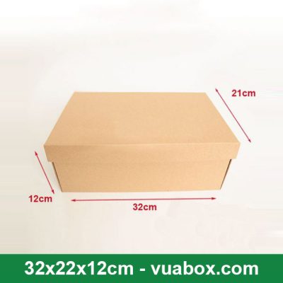 Hộp carton đựng giày 32x21x12cm