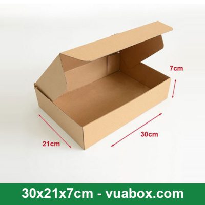 Hộp carton đựng quần áo 30x21x7cm